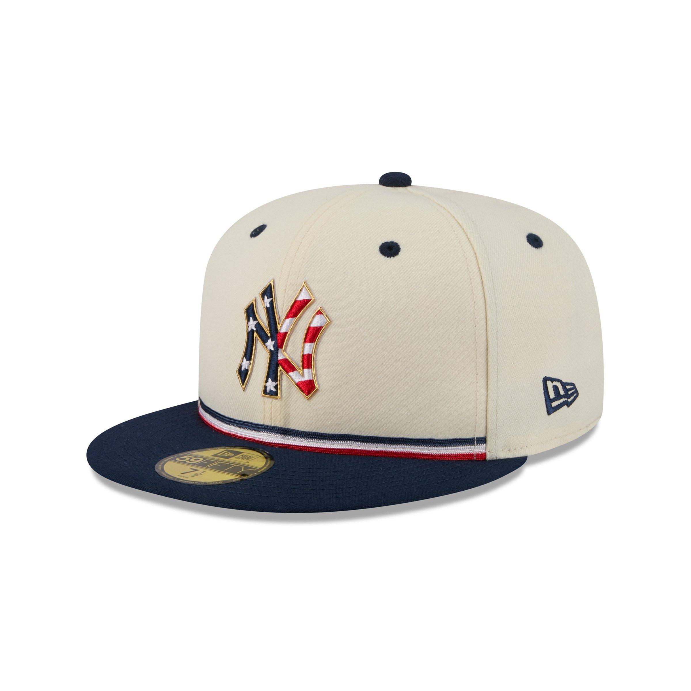 New Era New York Yankees 59FIFTY 4th of July Fitted Hat - Cream/Blue - ROYAL